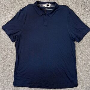 Proof Polo Shirt Mens XL 72-Hour Navy Blue Merino Wool Blend EUC